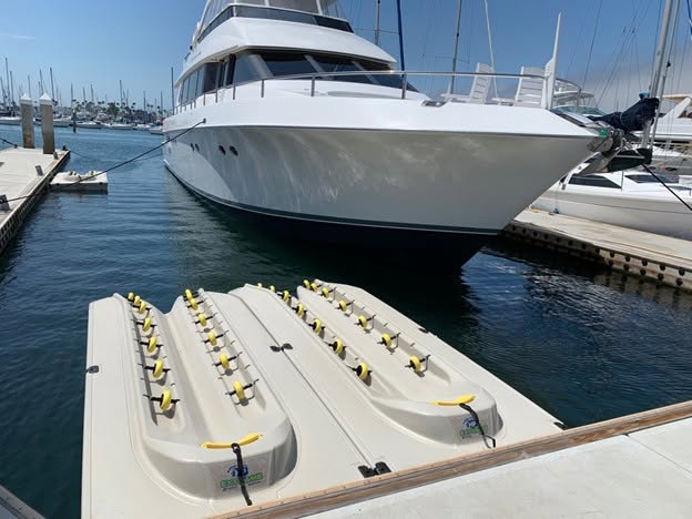 HydroHoist boat lift installation and local dealer support at a residential dock