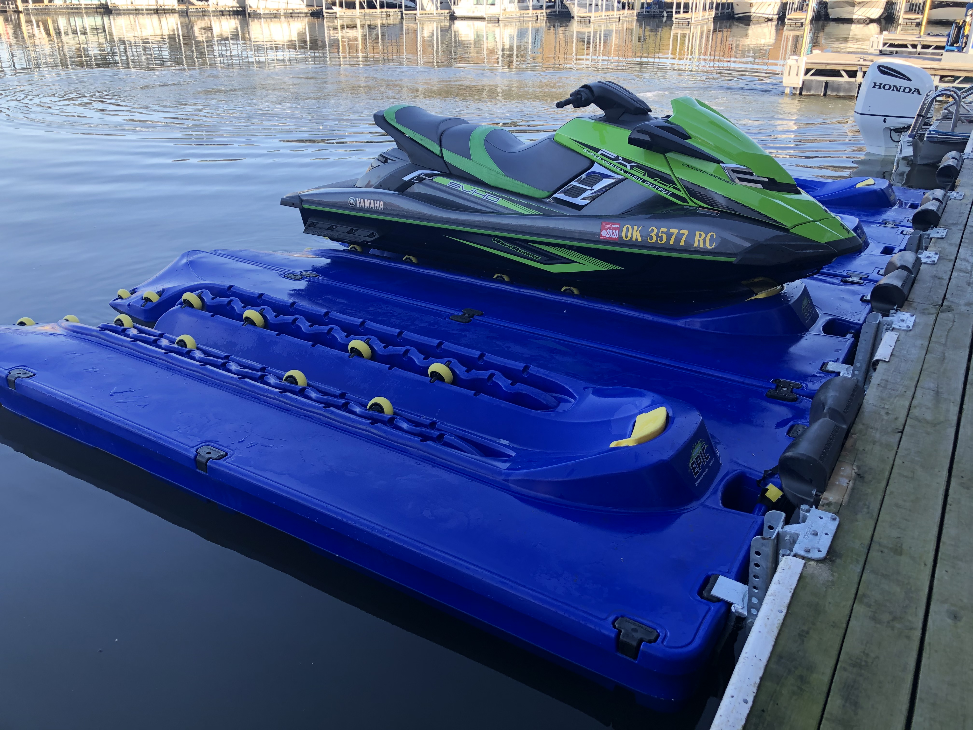 HydroHoist personal watercraft docking platform